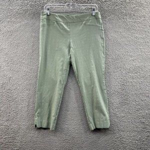 Jasmine & Juliana Pants Women's 10 Green Capri Pants Ladies 10